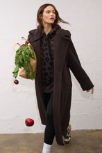 Load image into Gallery viewer, Oui Long Teddy Coat in Mulch