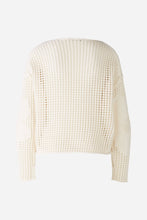 Load image into Gallery viewer, Oui Cotton Crochet Sweater in Gardenia
