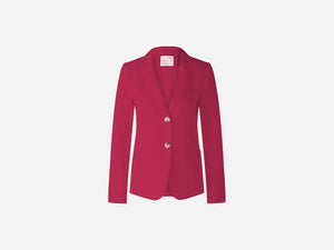 Oui Linen/Jersey Blend Blazer in Raspberry
