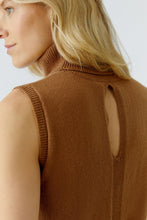 Load image into Gallery viewer, Oui Sleeveless Turtleneck in Camel