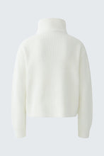 Load image into Gallery viewer, Oui Cotton Zip Sweater in Gardenia