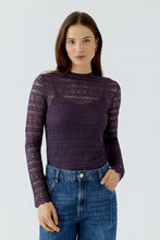 Load image into Gallery viewer, Oui Lace Top in Mysterioso