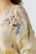 Load image into Gallery viewer, Oui Vintage Floral Sweater in Off White
