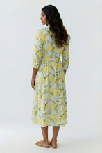 Load image into Gallery viewer, Oui Lemon Print Cotton Dress in Light Green/Yellow