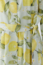 Load image into Gallery viewer, Oui Lemon Print Cotton Dress in Light Green/Yellow