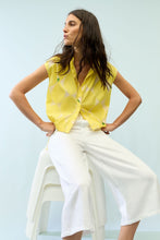 Load image into Gallery viewer, Oui Blouse in Yellow/Stone Print