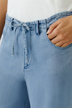 Load image into Gallery viewer, Oui Palazzo Soft Denim Pants in Blue