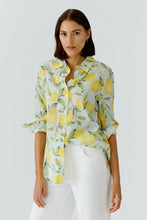 Load image into Gallery viewer, Oui Lemon Print Blouse in Light Green/Yellow