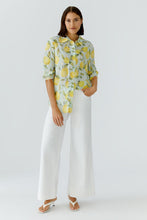 Load image into Gallery viewer, Oui Lemon Print Blouse in Light Green/Yellow