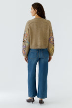 Load image into Gallery viewer, Oui Embroidered Sweater in Camel Violet