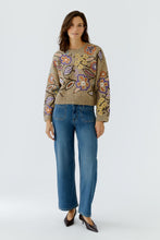 Load image into Gallery viewer, Oui Embroidered Sweater in Camel Violet