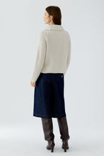 Load image into Gallery viewer, Oui Cotton Zip Collar Sweater in Stone