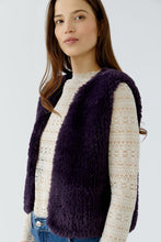 Load image into Gallery viewer, Oui Faux Fur Vest in Mysterioso