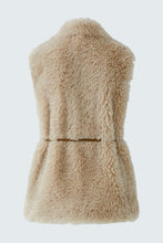 Load image into Gallery viewer, Oui Faux Fur Vest in Light Stone