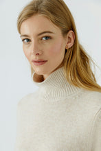 Load image into Gallery viewer, Oui Half Sleeve Sweater in Light Beige Melange