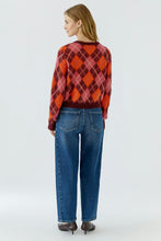 Load image into Gallery viewer, Oui Argyle Fuzzy Sweater