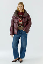 Load image into Gallery viewer, Oui Puffer Coat in Bramble Berry