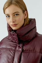 Load image into Gallery viewer, Oui Puffer Coat in Bramble Berry