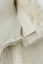 Load image into Gallery viewer, Oui Teddy Zip Cardigan in Light Beige Melange