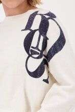 Load image into Gallery viewer, Monari Cotton Sweater with Lettering