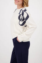 Load image into Gallery viewer, Monari Cotton Sweater with Lettering