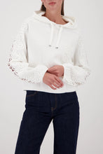Load image into Gallery viewer, Monari Cotton Sweater with Lace Insert