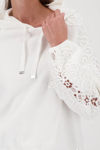 Load image into Gallery viewer, Monari Cotton Sweater with Lace Insert