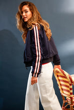 Load image into Gallery viewer, Monari Nylon Zip Jacket in Marine