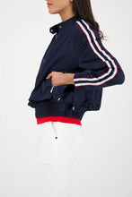 Load image into Gallery viewer, Monari Nylon Zip Jacket in Marine