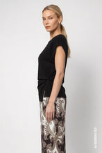 Load image into Gallery viewer, Monari Knot Detail T-Shirt in Black