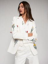 Load image into Gallery viewer, Vilagallo Sophia Embroidered Jacket in White