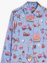 Load image into Gallery viewer, Vilagallo Isa Printed Shirt in Blue