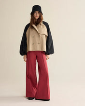 Load image into Gallery viewer, Summum Oversized Trench Coat in Beige/Black