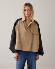 Load image into Gallery viewer, Summum Oversized Trench Coat in Beige/Black