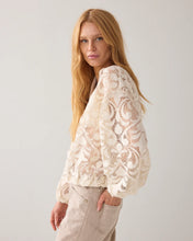 Load image into Gallery viewer, Summum Lace Bomber Jacket in Cream