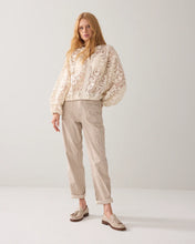 Load image into Gallery viewer, Summum Lace Bomber Jacket in Cream