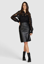 Load image into Gallery viewer, Marc Aurel Vegan Leather Skirt in Black
