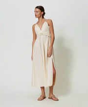 Load image into Gallery viewer, Twinset Cotton Poplin Dress in Parchment