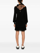 Load image into Gallery viewer, Twinset Knit Dress with Lace in Black