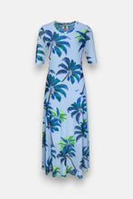 Load image into Gallery viewer, Princess Goes Hollywood Mesh Palm Tree Dress in Blue