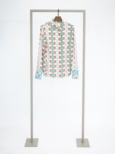 Load image into Gallery viewer, Herzen's Silk Blouse in Icy Pink Cyan Multi