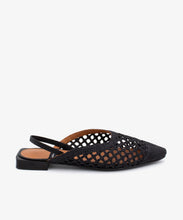 Load image into Gallery viewer, Angel Alarcon Fiora Backless Ballerina Flat in Black