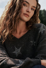 Load image into Gallery viewer, Princess Goes Hollywood Falling Stars Sweater in Coffee