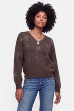 Load image into Gallery viewer, Princess Goes Hollywood Falling Stars Sweater in Coffee