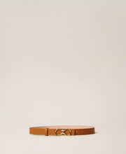 Load image into Gallery viewer, Twinset Reversible Belt in Bubinga Wood Brown/Candy Peach Pink