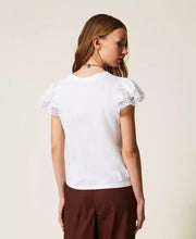 Load image into Gallery viewer, Twinset T-Shirt With Lace in White
