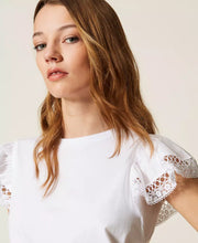 Load image into Gallery viewer, Twinset T-Shirt With Lace in White