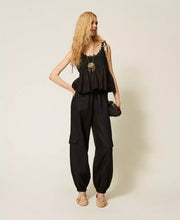 Load image into Gallery viewer, Twinset Linen Joggers in Black