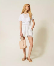 Load image into Gallery viewer, Twinset Trompe L'oeil T-Shirt with Lace in White