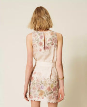 Load image into Gallery viewer, Twinset Linen Floral Dress in Wildflower Pastel Print